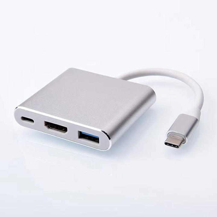 Hub Chuyển Đổi Type C Sang 3 Cổng USB 3.0, HDMI, Type C