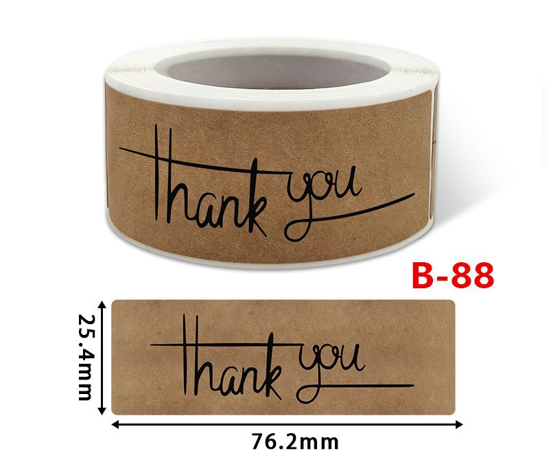 Cuộn 120 Miếng Dán Nhãn Thank You (Size 2.5*7.5cm) -Tem Dán Nhiều Mẫu