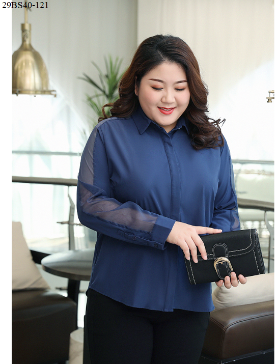 áo sơ mi phối tay lưới trung niên bigsize