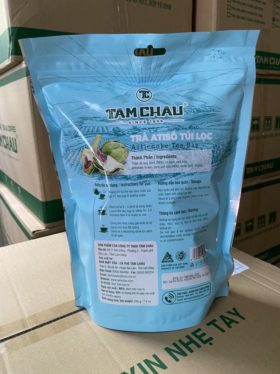 [HCM]Trà Atiso túi lọc Tâm Châu 200g