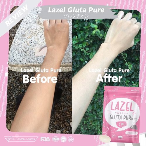 Vıên trắŉg da cấp tốc Lazel Gluta Pure 2 in 1 Thái Lan có QR kiểm tra hàng