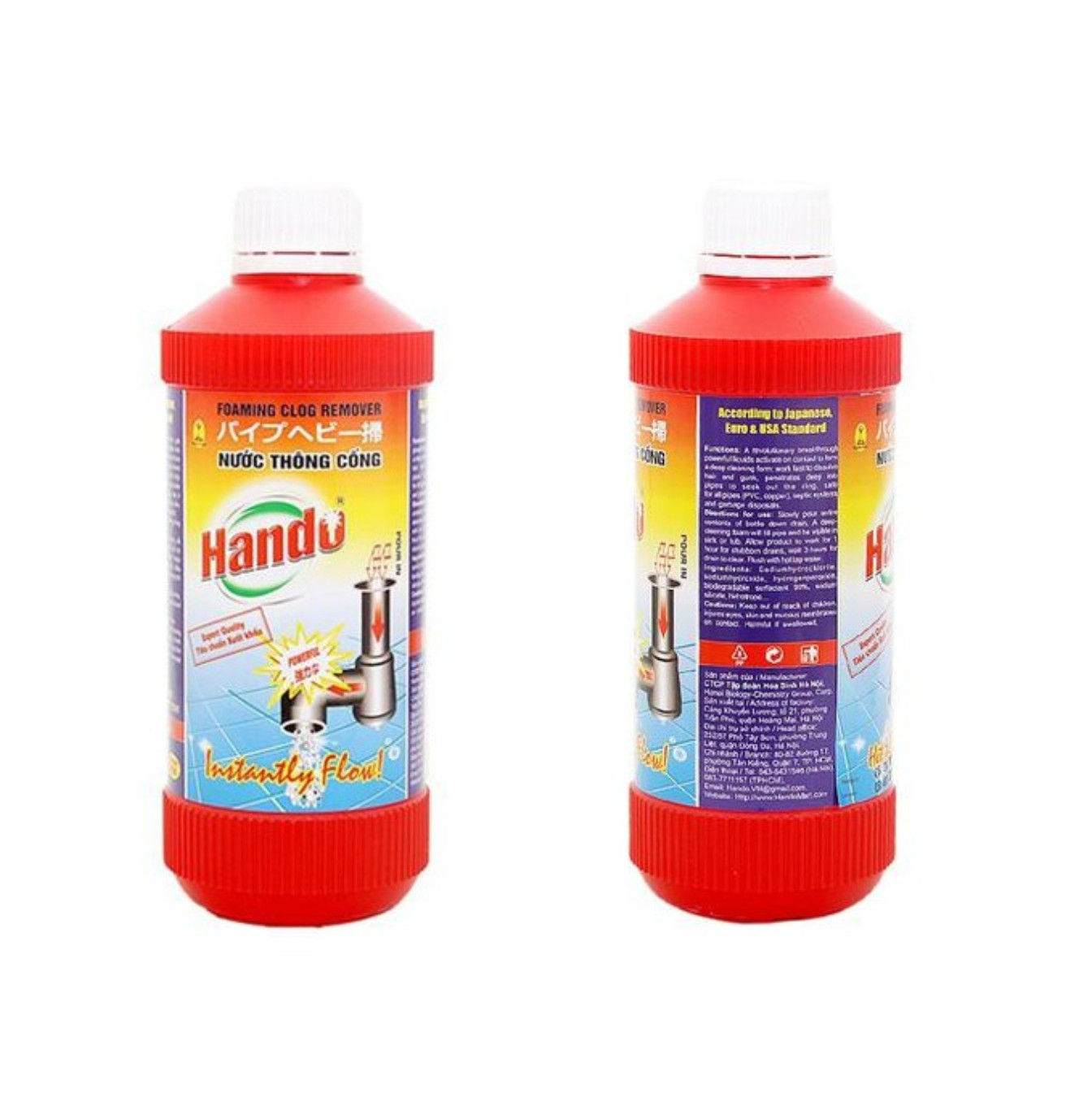 Nước thông cống Hando 570ml hàng xuất khẩu (mua tại ptptshop)