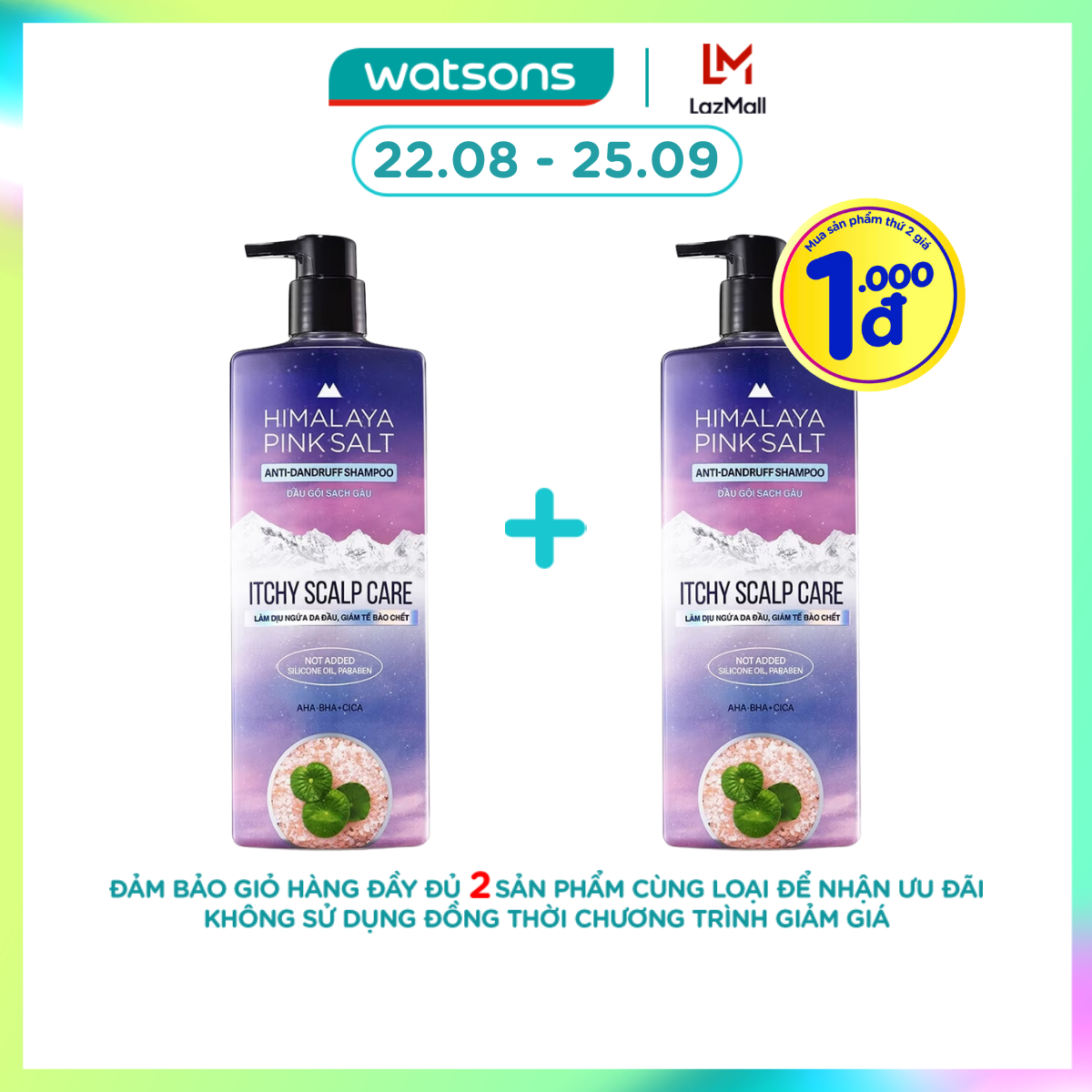 Dầu gội sạch gàu muối hồng himalaya chăm sóc da đầu ngứa itchy scalp care 650ml