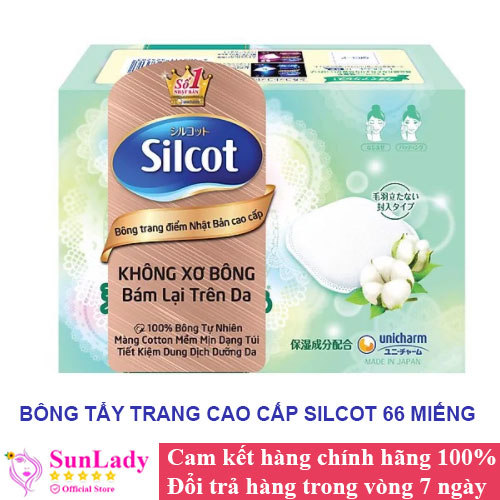 Bông Tẩy Trang Cao Cấp Silcot Premium 66 Miếng