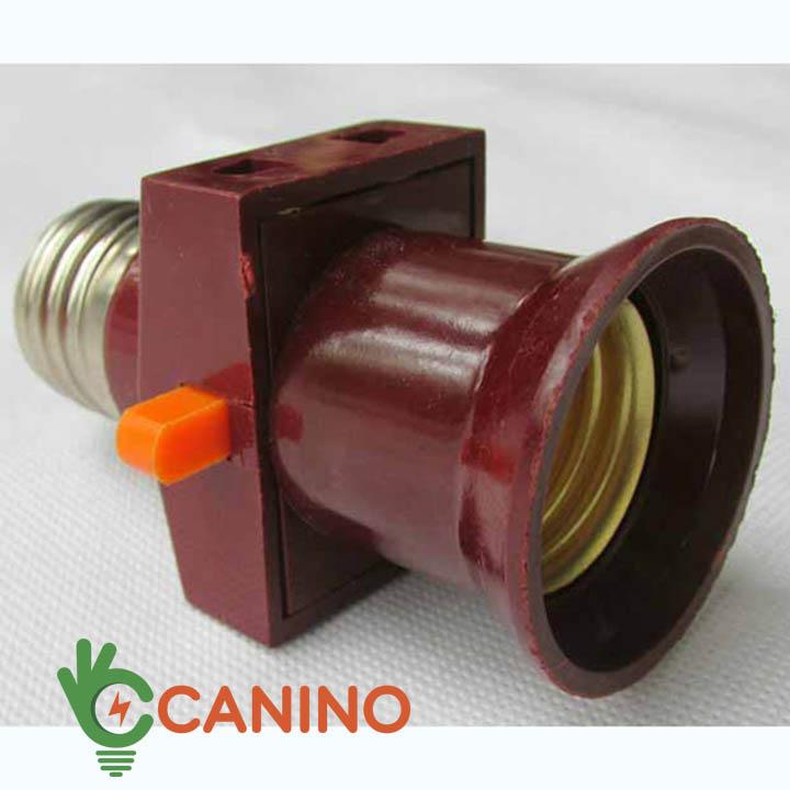 Bộ 2 Đầu Chia Đui Xoáy E27 Ra Thêm 2 Ổ Cắm