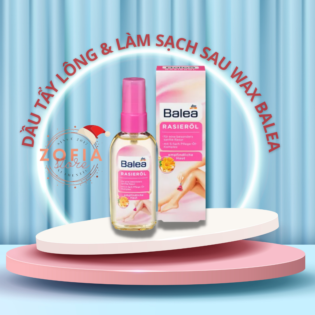 [Che tên] Dầu làm sạch và dưỡng da sau wax lông Balea
