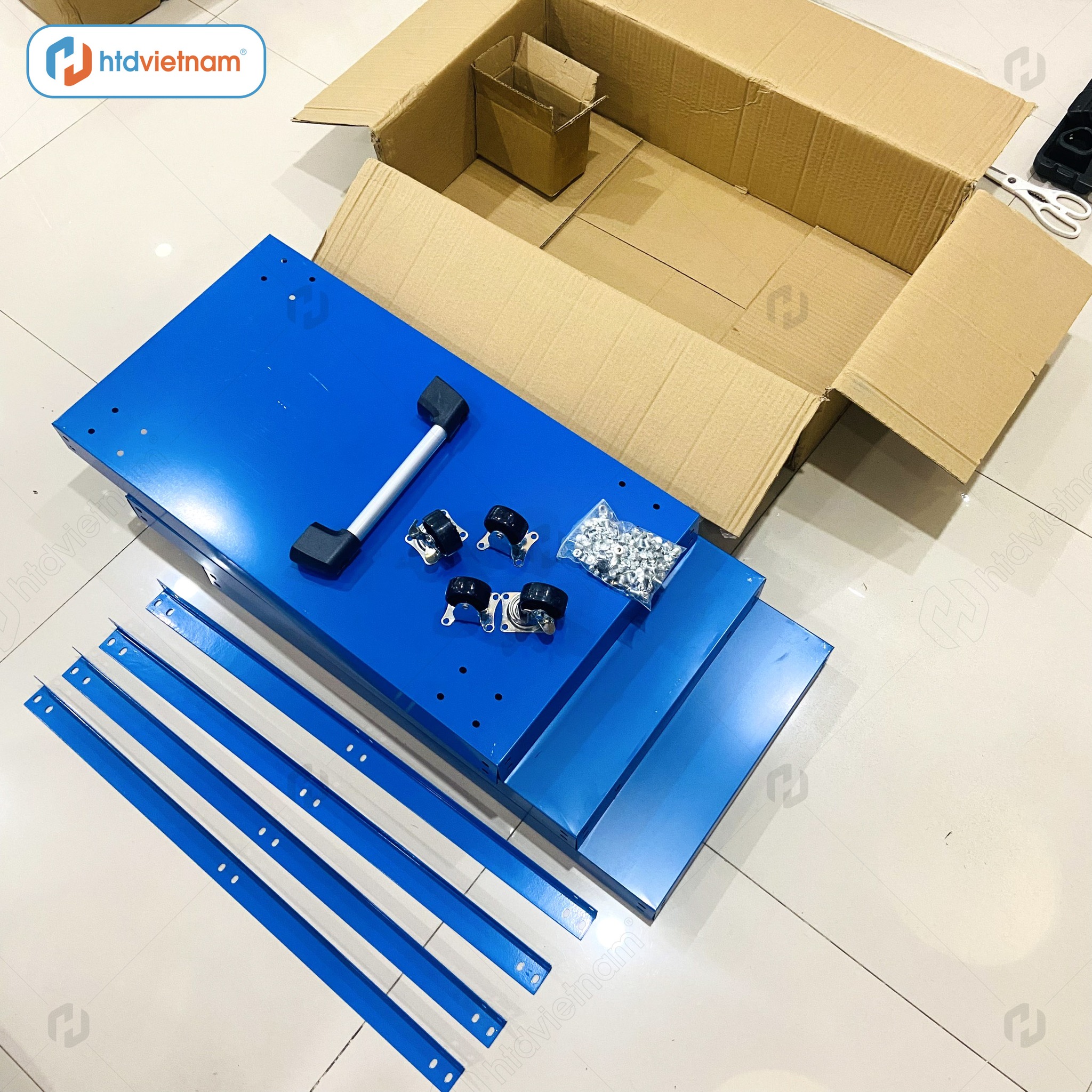 XE ĐẨY ĐỒ NGHỀ ĐA NĂNG 3 TẦNG HTD-08