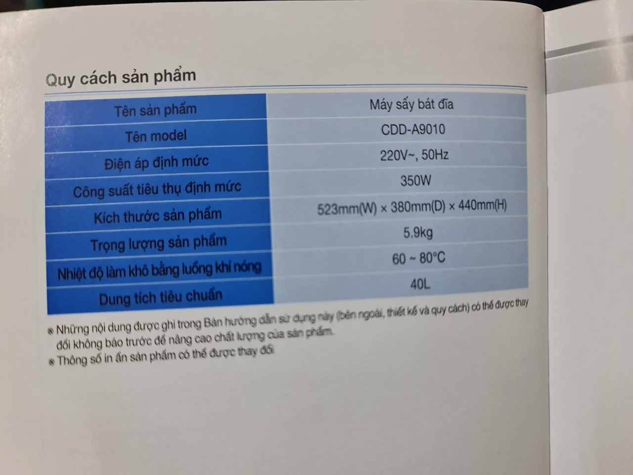 [Chính Hãng] Máy sấy bát Cuckoo 40 lít CDD-A9010 bản quốc tế