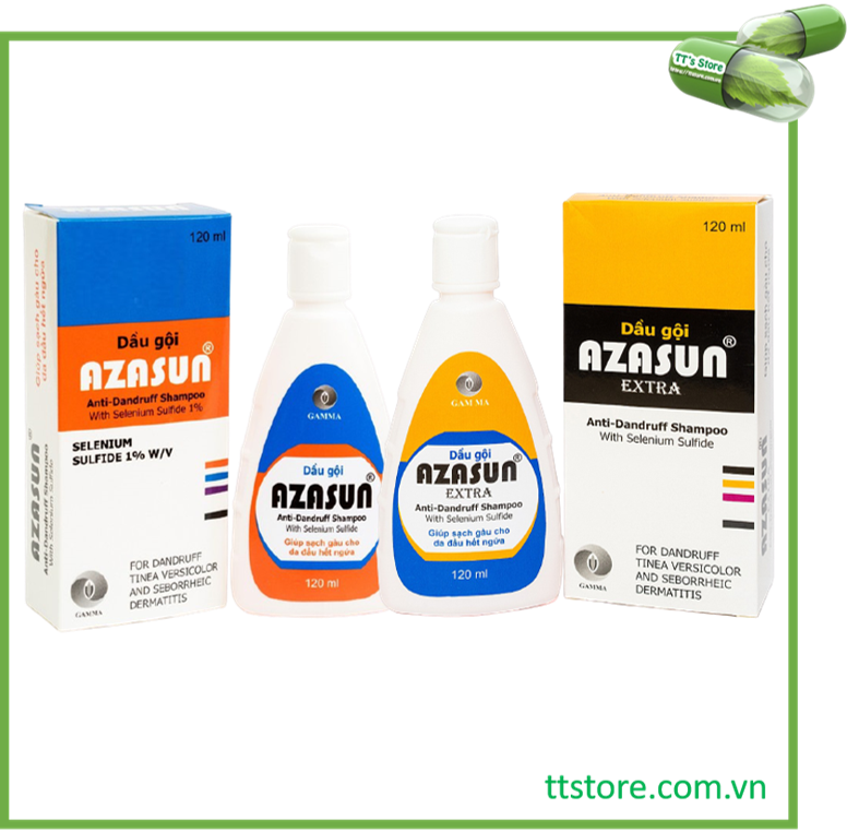 [HCM]Dầu gội trị gàu AZASUN (Chai 120ml) [Asasun asazun selsun]