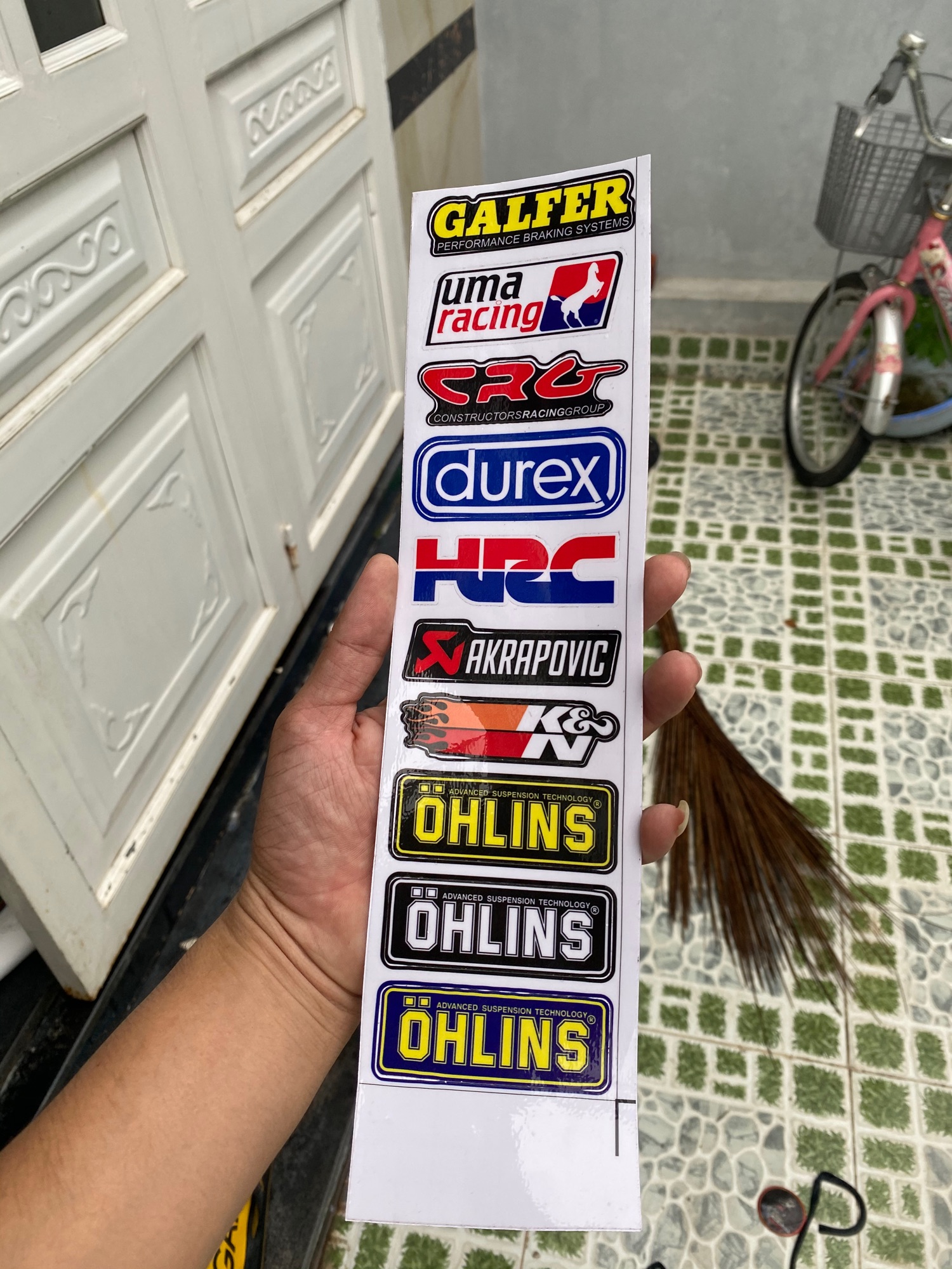Combo 10 tem logo sticker dán trang trí xe máy