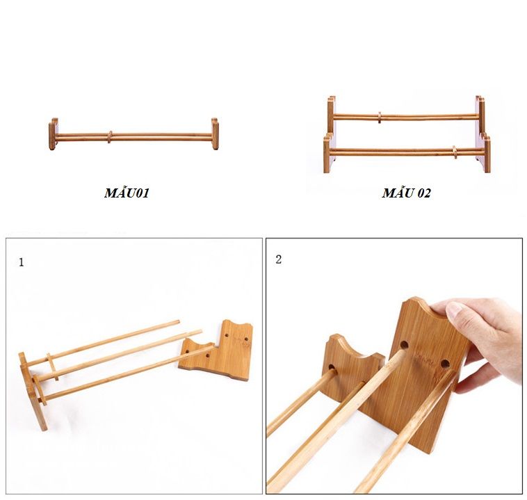 Gác chén bằng tre tự nhiên