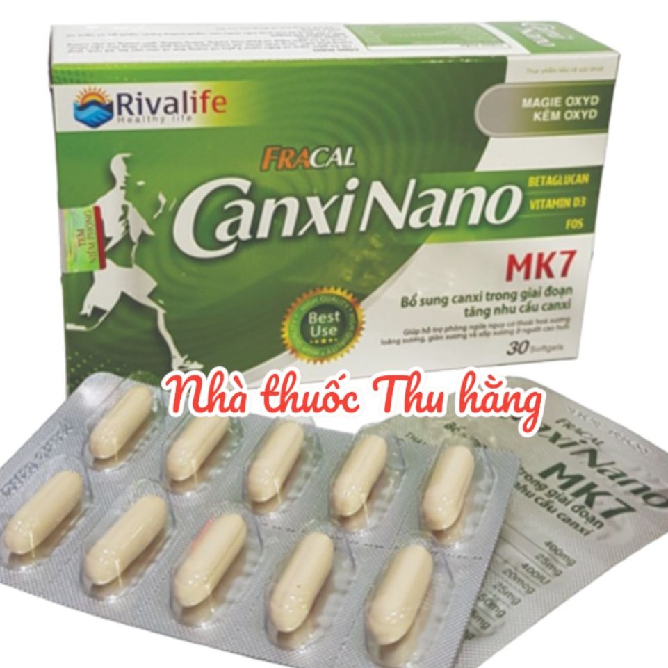 Canxi Riva Aqua Nano bổ sung canxi, D3, Mk7 hỗ trợ phát triển chiều cao, giúp xương ,răng chắc khỏe
