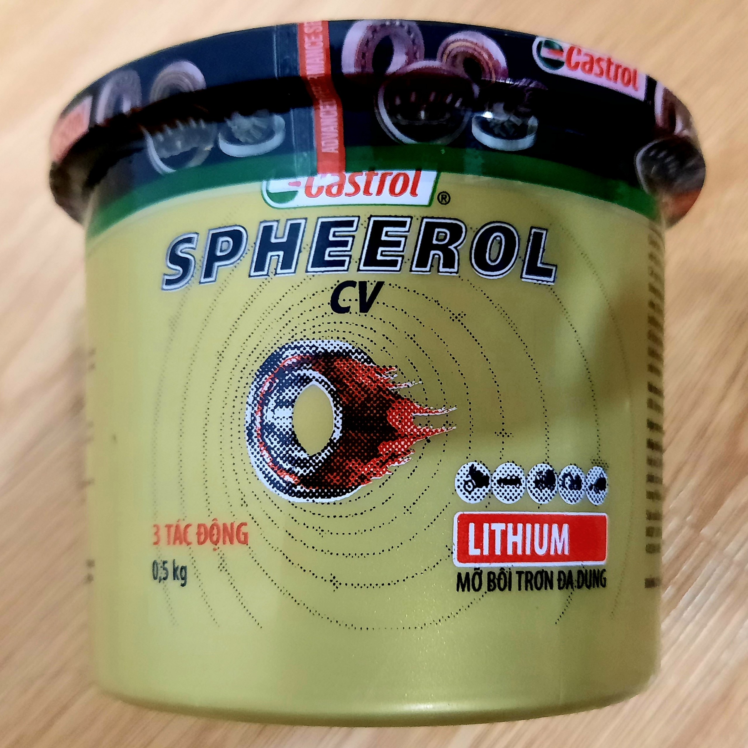 Mỡ bôi trơn CASTROL SPHEEROL CV Lithium 500gr