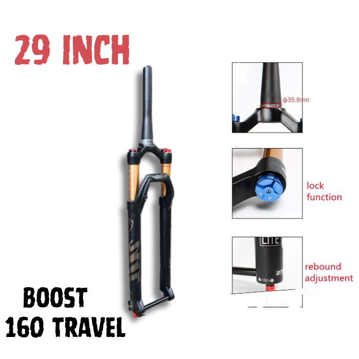 Mtb suspension fork boost 15x110 dh am downhill mountain bike air fork thru axle 160mm travel 27.5 29 inch bicycle forks