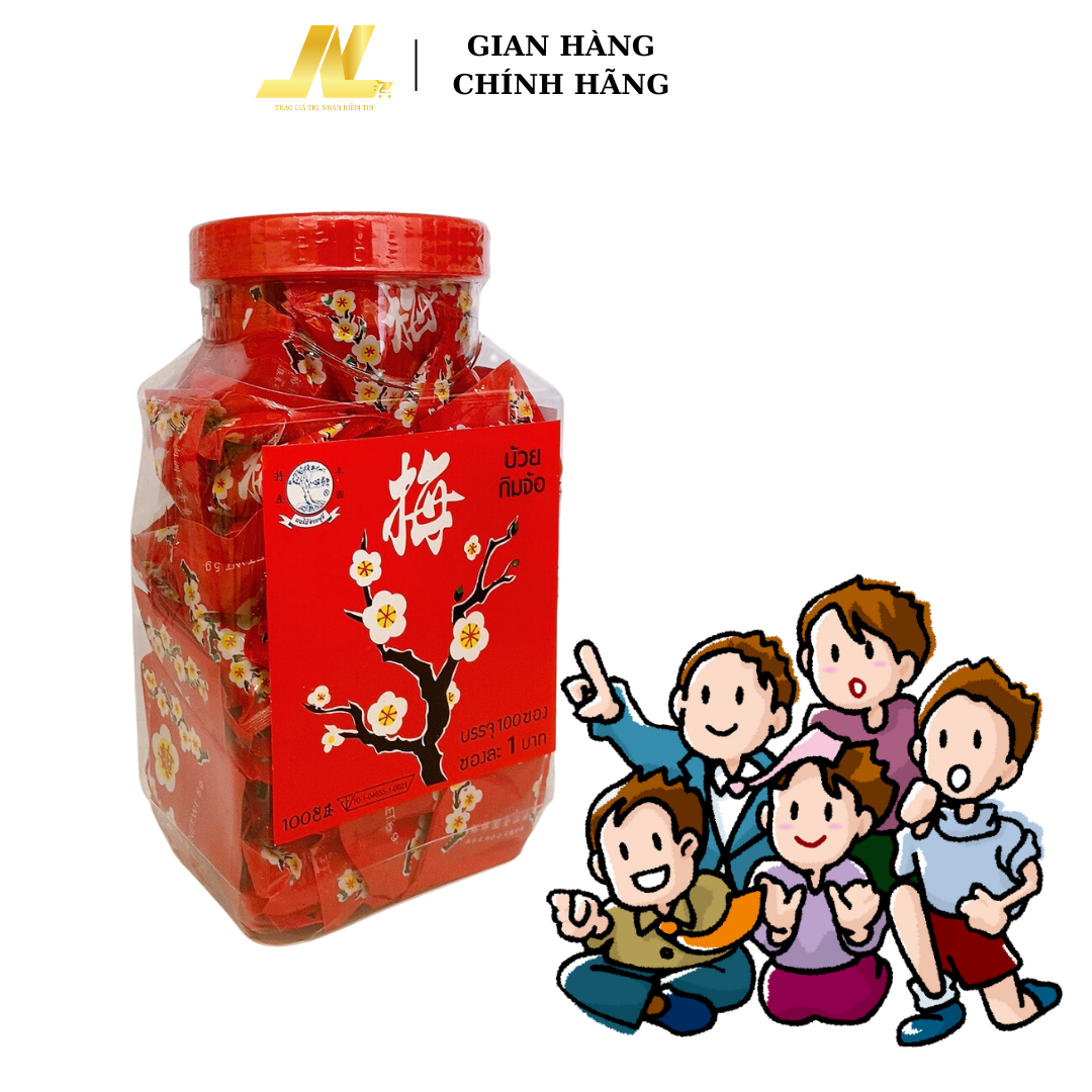 Xí Muội Hoa Mai Thái Lan - Hủ 100 Gói