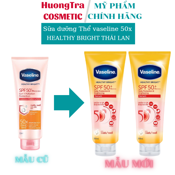 Sữa dưỡng thể vaseline 50x 320ml thái lan