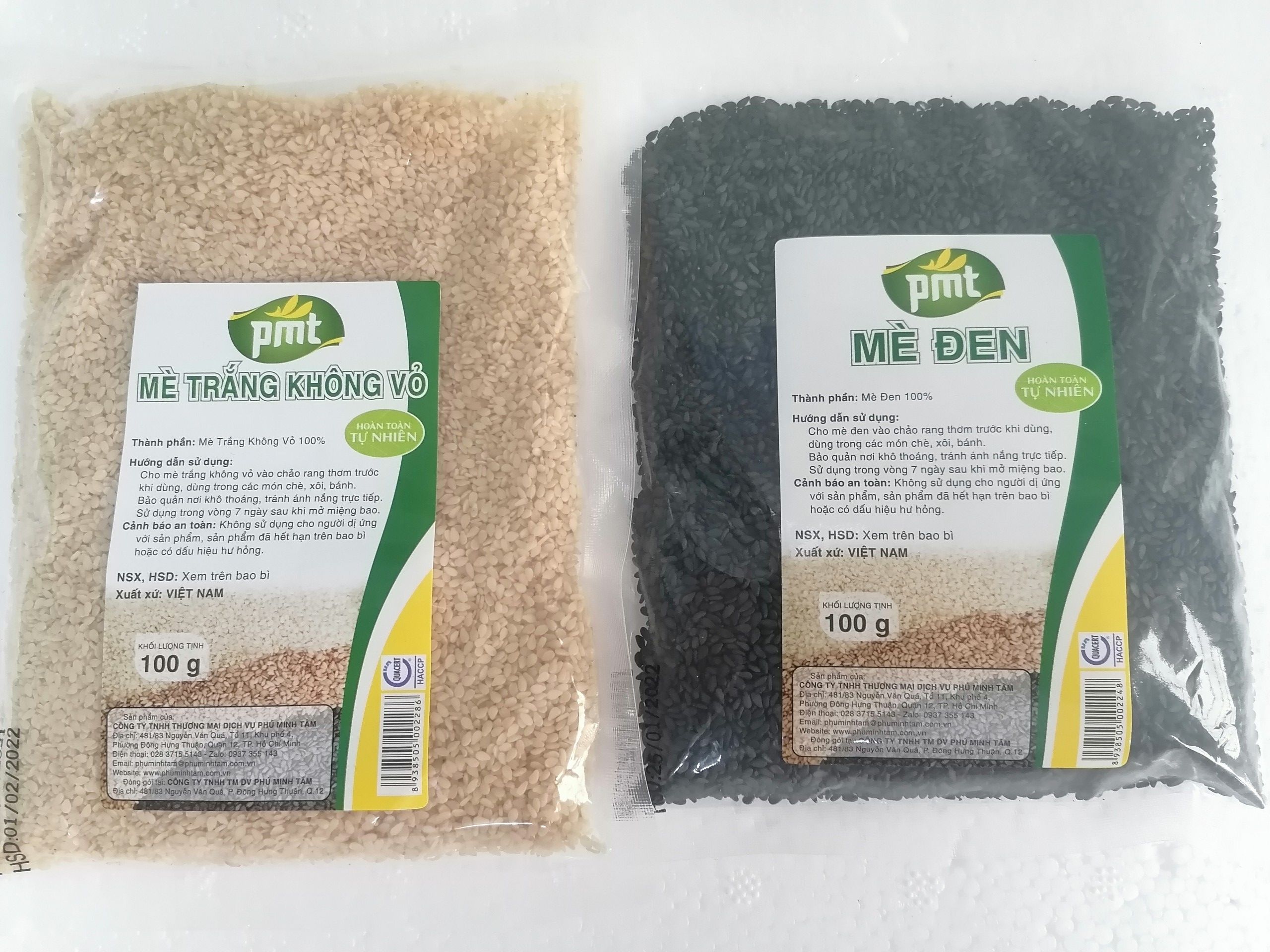 [100g] MÈ TRẮNG KHÔNG VỎ [VN] PMT White Sesame (btn-hk)