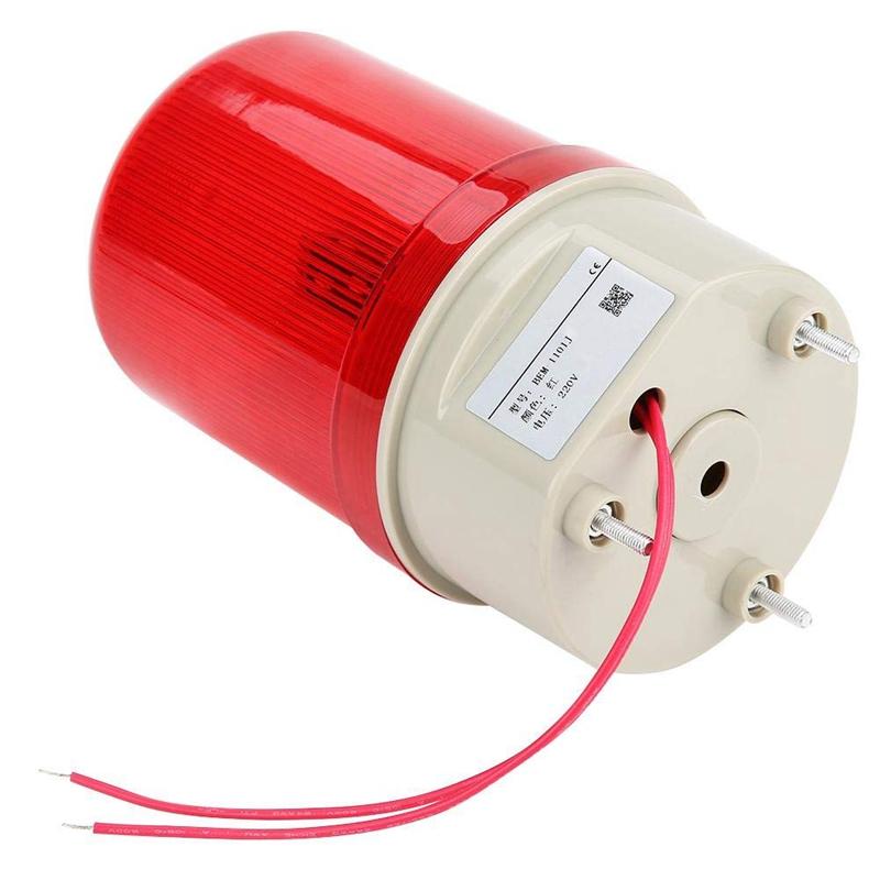 220V LED Warnleuchten BEM-1101J Akustik-Alarm rotierendes Licht Notfall-LED Stroboskop rot