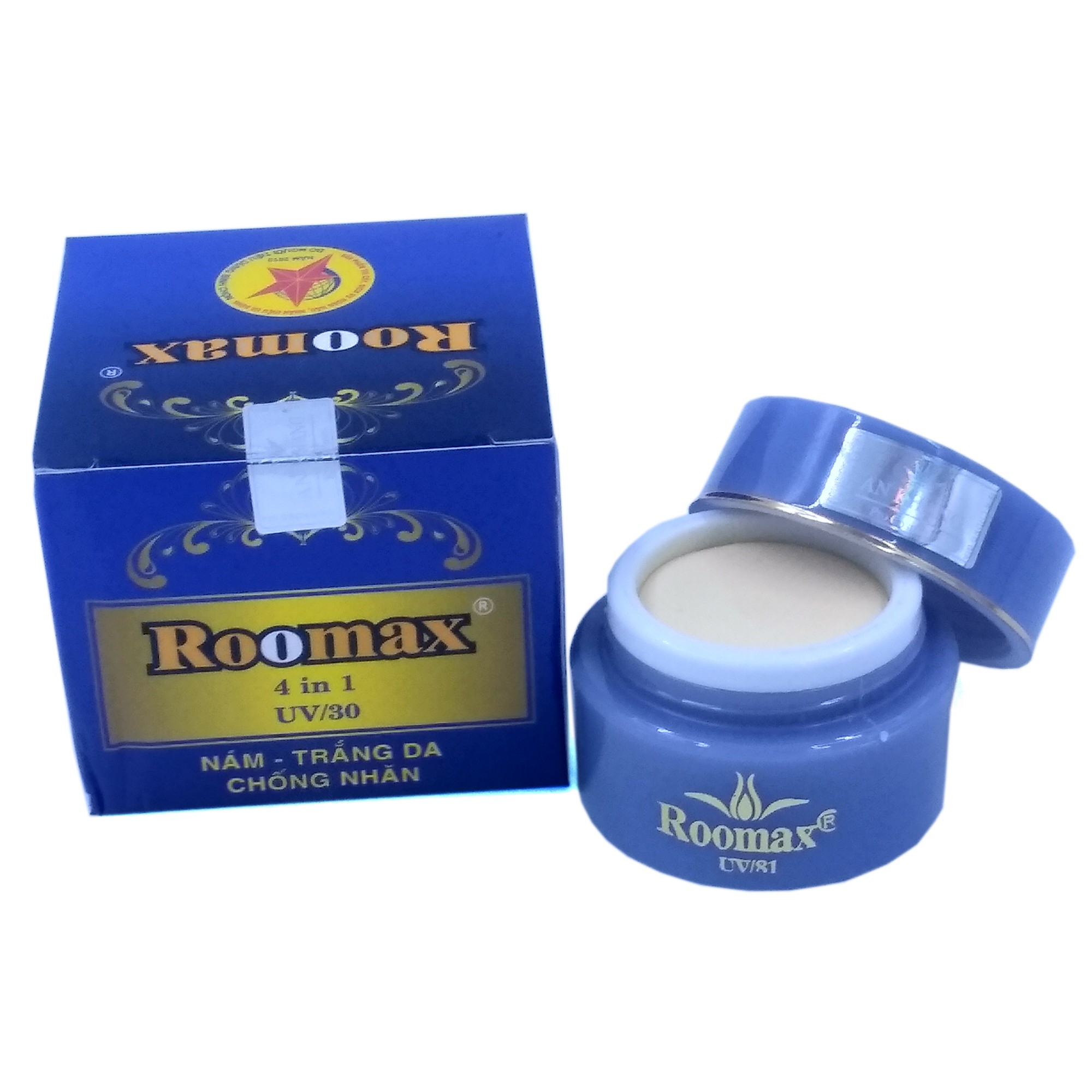 [HCM]Kem nám - Trắng da - Chống nhăn Roomax 4 in 1 10g (Xanh Lơ)