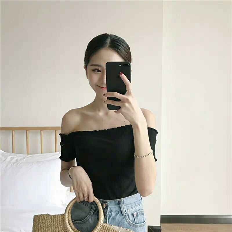 Áo Trễ vai Thun Gân Co giãn tốt