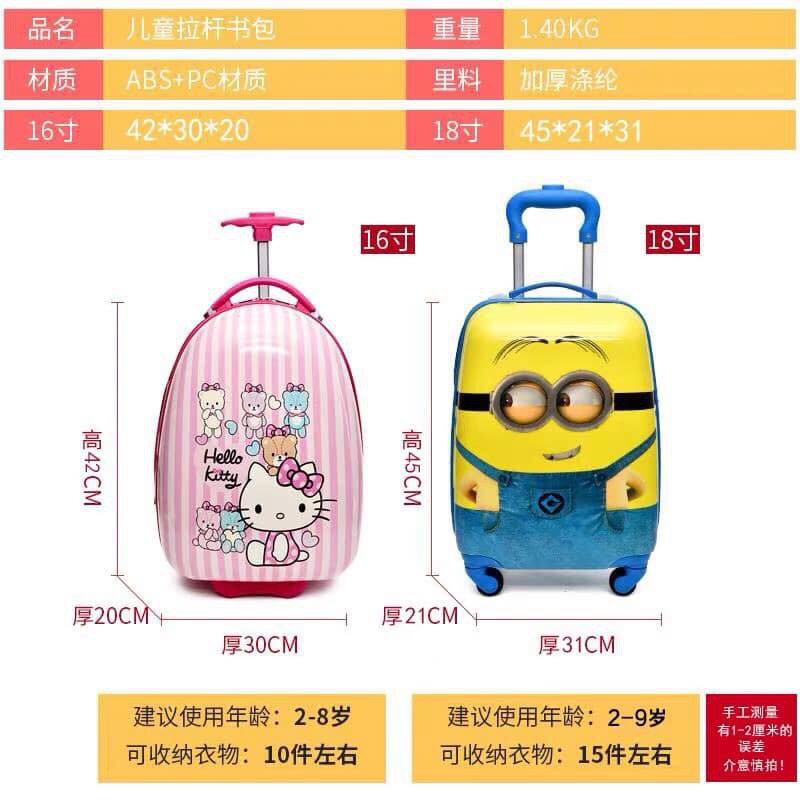 VALI HELLO KITTY 18 INCH (IN 2 MẶT) nhiều mẫu