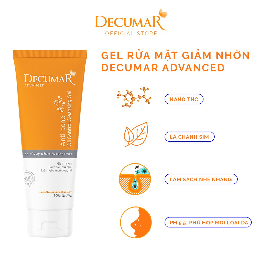 SỮA RỬA MẶT NGỪA MỤN SÁNG DA DECUMAR