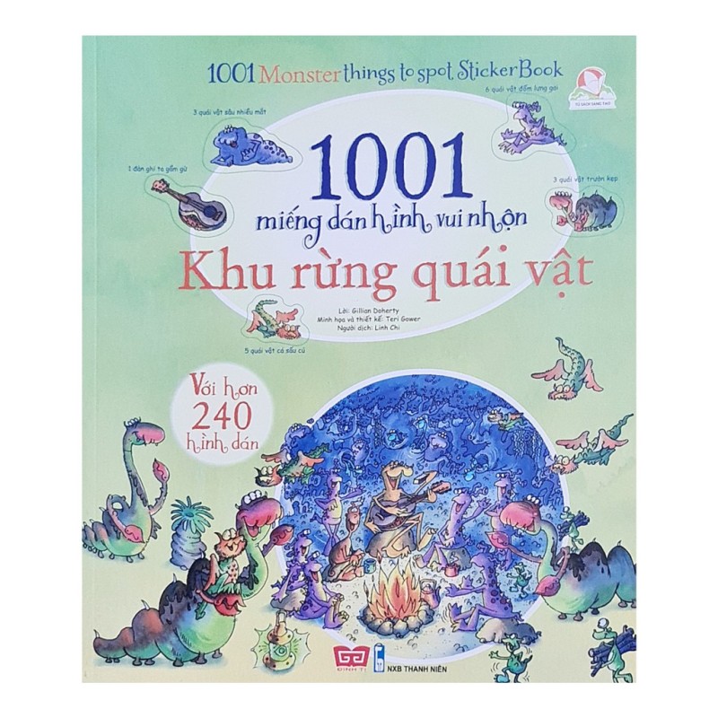 Sách - 1001 Miếng Dán Hình Vui Nhộn - Khu Rừng Quái Vật