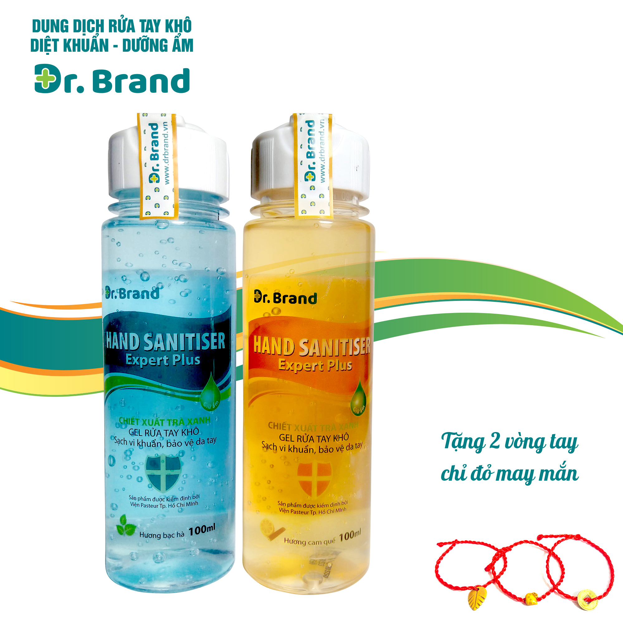 Combo 2 nước rửa tay khô diệt khuẩn Dr.Brand 100ml chai