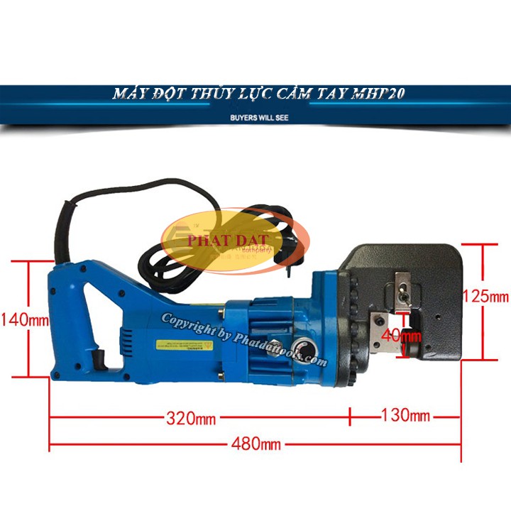Máy Đột Thủy Lực Cầm Tay MHP20A, Bảo hành 6 tháng