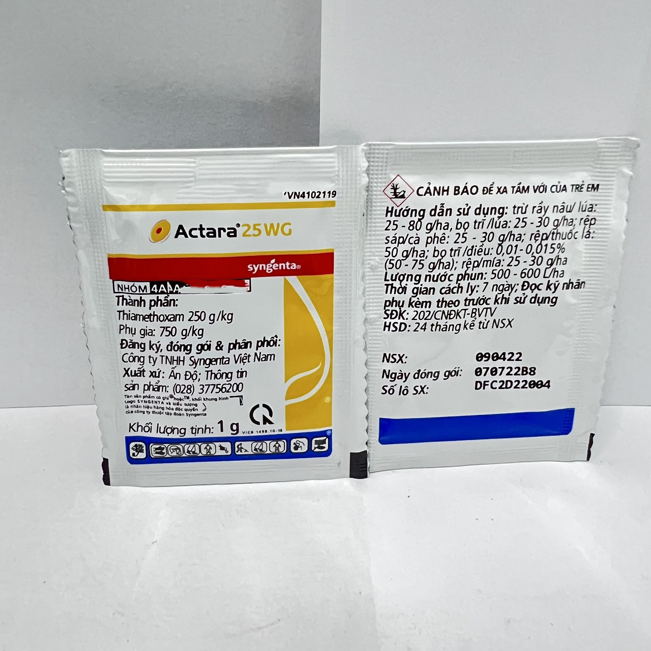 Trừ rầy rệp, bọ trĩ Actara 25WG Syngenta ( Gói 1 gram)