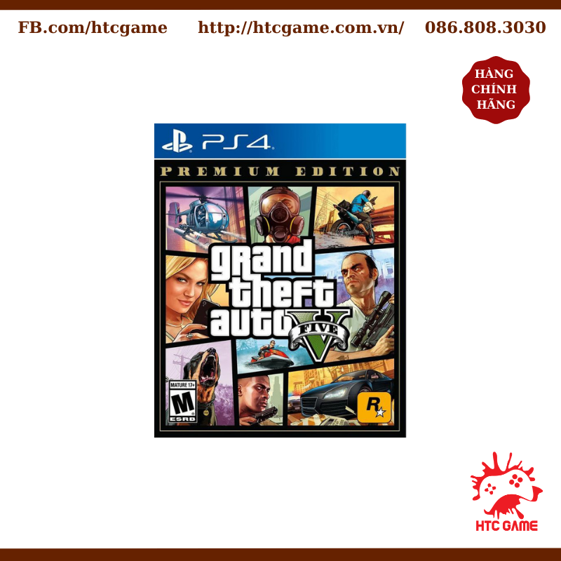 Đĩa game PS4 Grand Thief Auto V GTA 5 Premium Edition