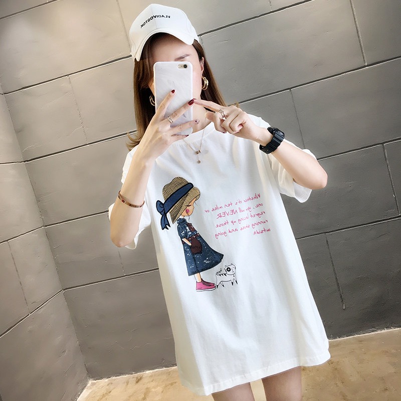 ÁO THUN TRẮNG IN HÌNH CÔ GÁI NICE