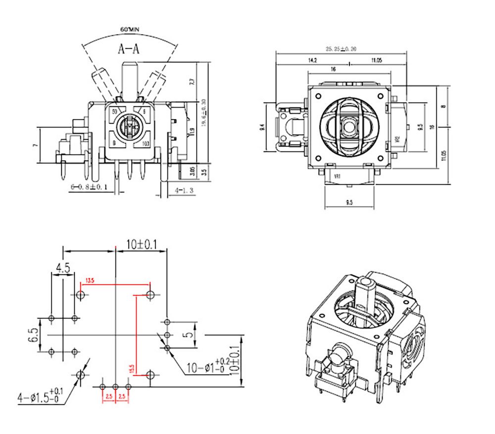 COMBO 2 SP Joystick chưa ra chân
