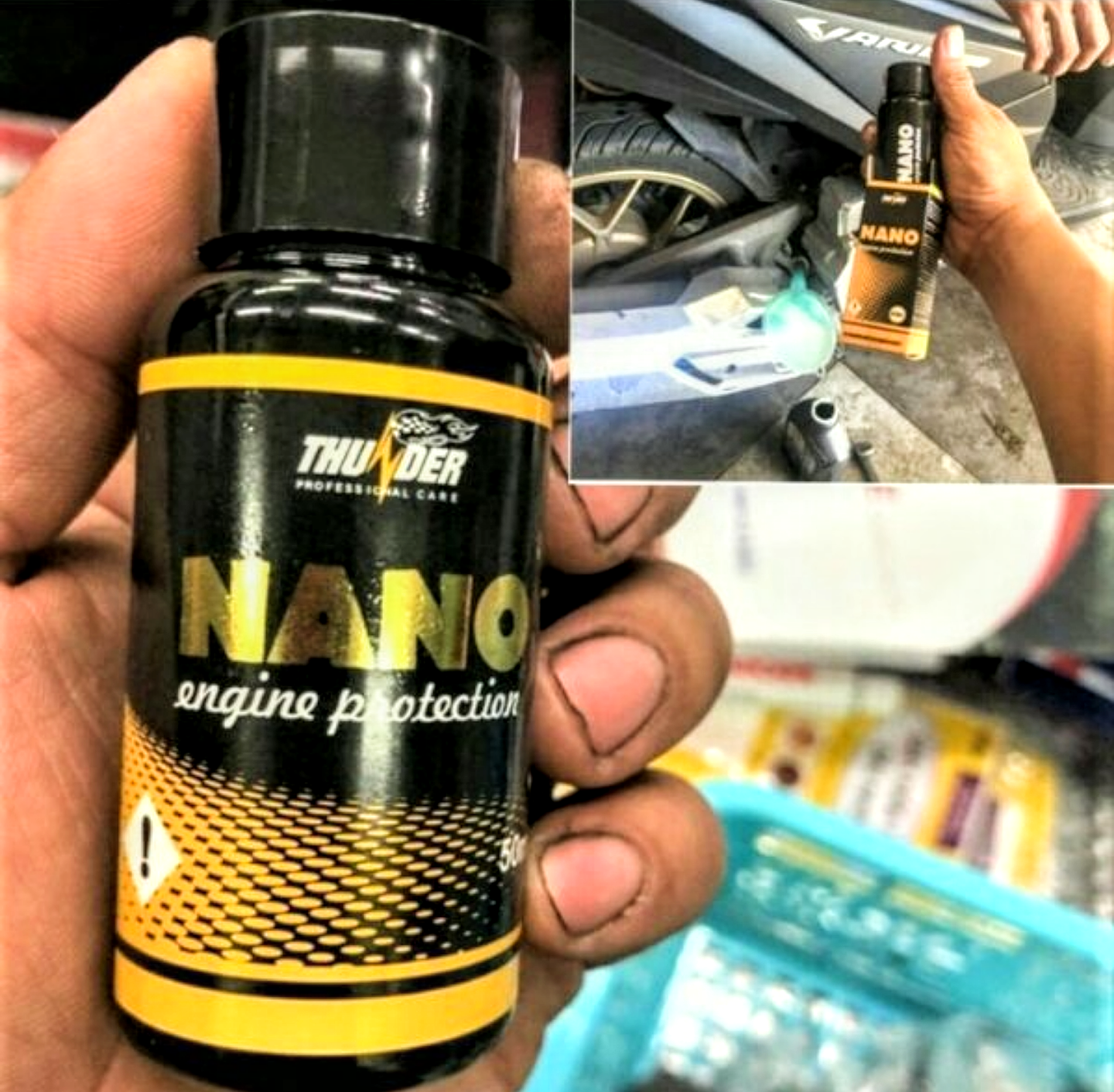 CHAI DUNG DỊCH NANO CHUYÊN PHỤC HỒI ĐỘNG CƠ XE MÁY GIÚP BẢO VỆ ĐỘNG CƠ SIÊU KHỎE