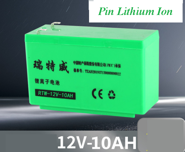Bình ắc quy 12v 10ah xanh lá rtw - bình ắc quy lithium ion cho bình xịt điện bình