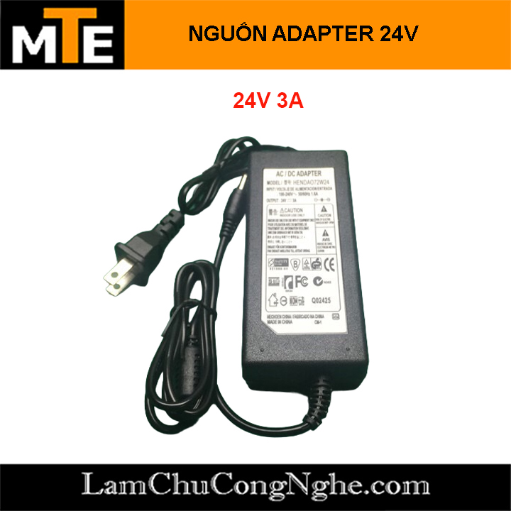Nguồn adapter 24V 1A 2A 3A 4A 5A jack DC 5.5 x 2.1 mm