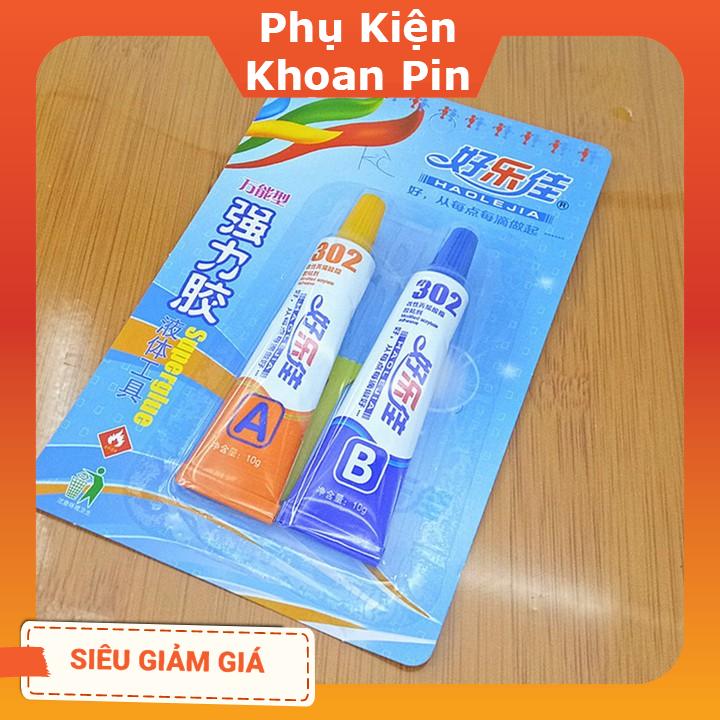 Keo ab khô cứng trắng đục 302 phụ kiện khoan pin