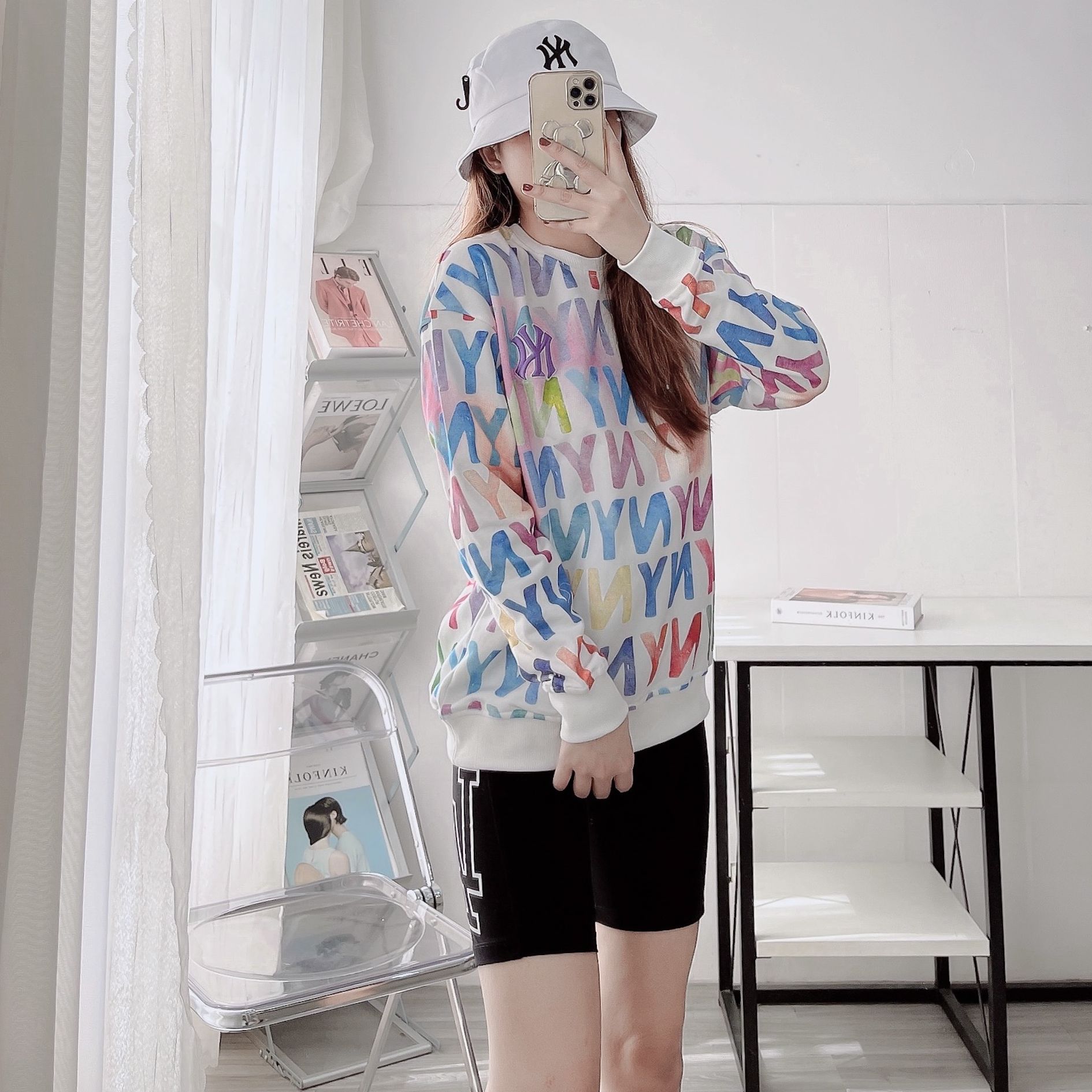 Áo nỉ MLB Mega tay dài Sweater nam nữ cao cấp