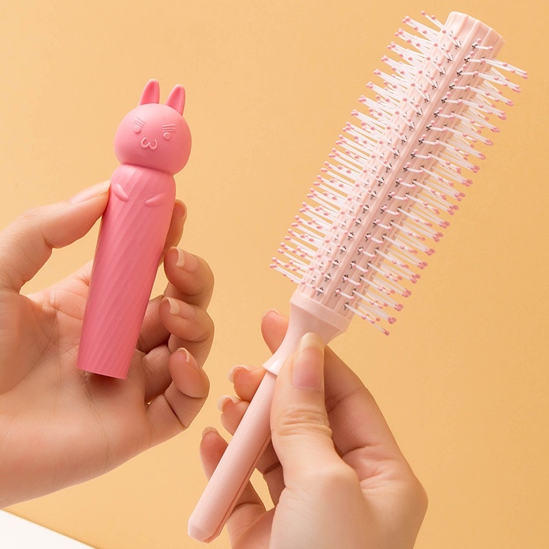 Lược Tròn Chải Tóc Gỡ Rối, Massage Đầu Hình Thú