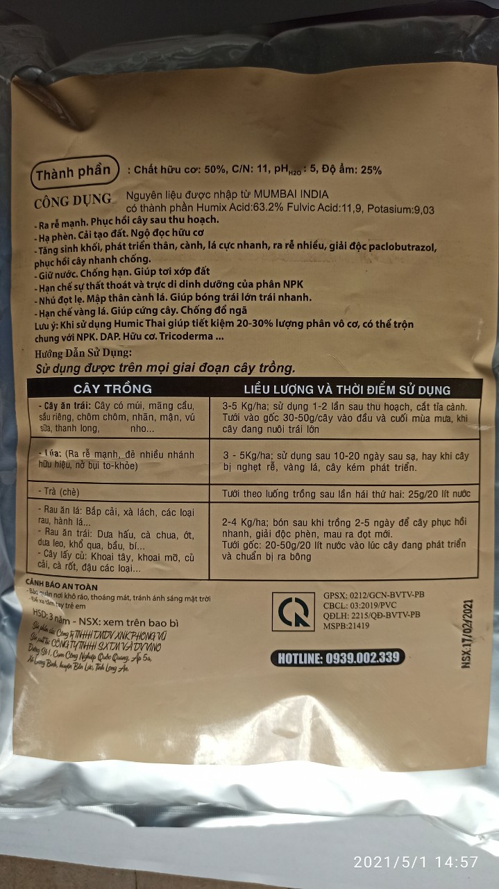 Phân bón Roots2 Thái Lan - Túi 5Kg
