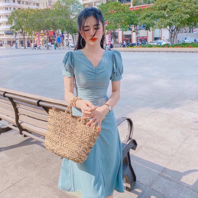 Đầm nhúng eo 3 màu