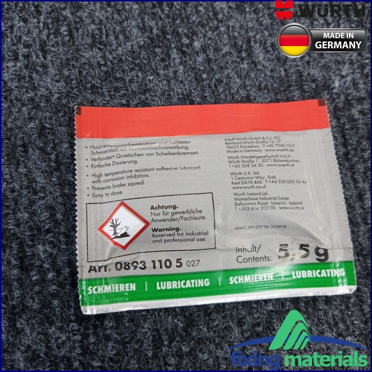 [HCM]Mỡ tra má phanh WURTH Brake Paste SX Đức 5.5g