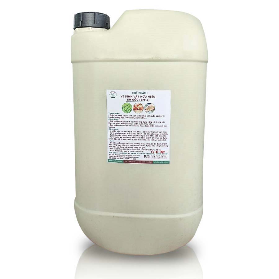 Chế phẩm EM gốc (Can 30 lít), EM-1 mật độ vi sinh cao