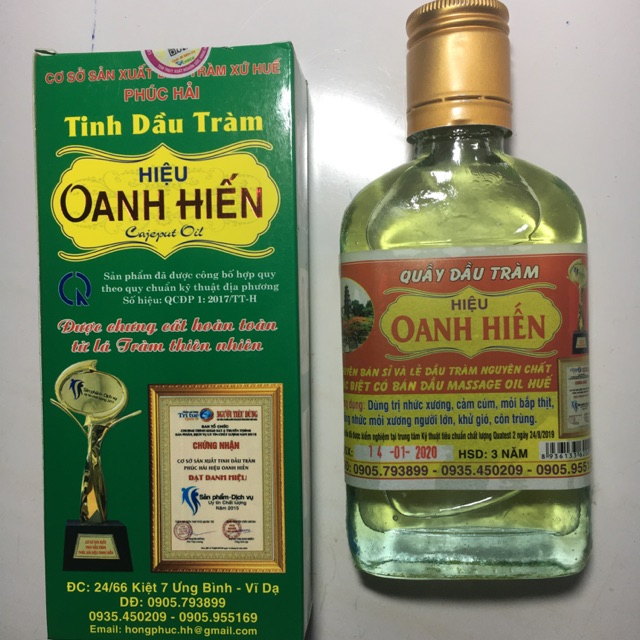 Tinh dầu Tràm nguyên chất 100 ml/ Dầu tràm Oanh Hiến