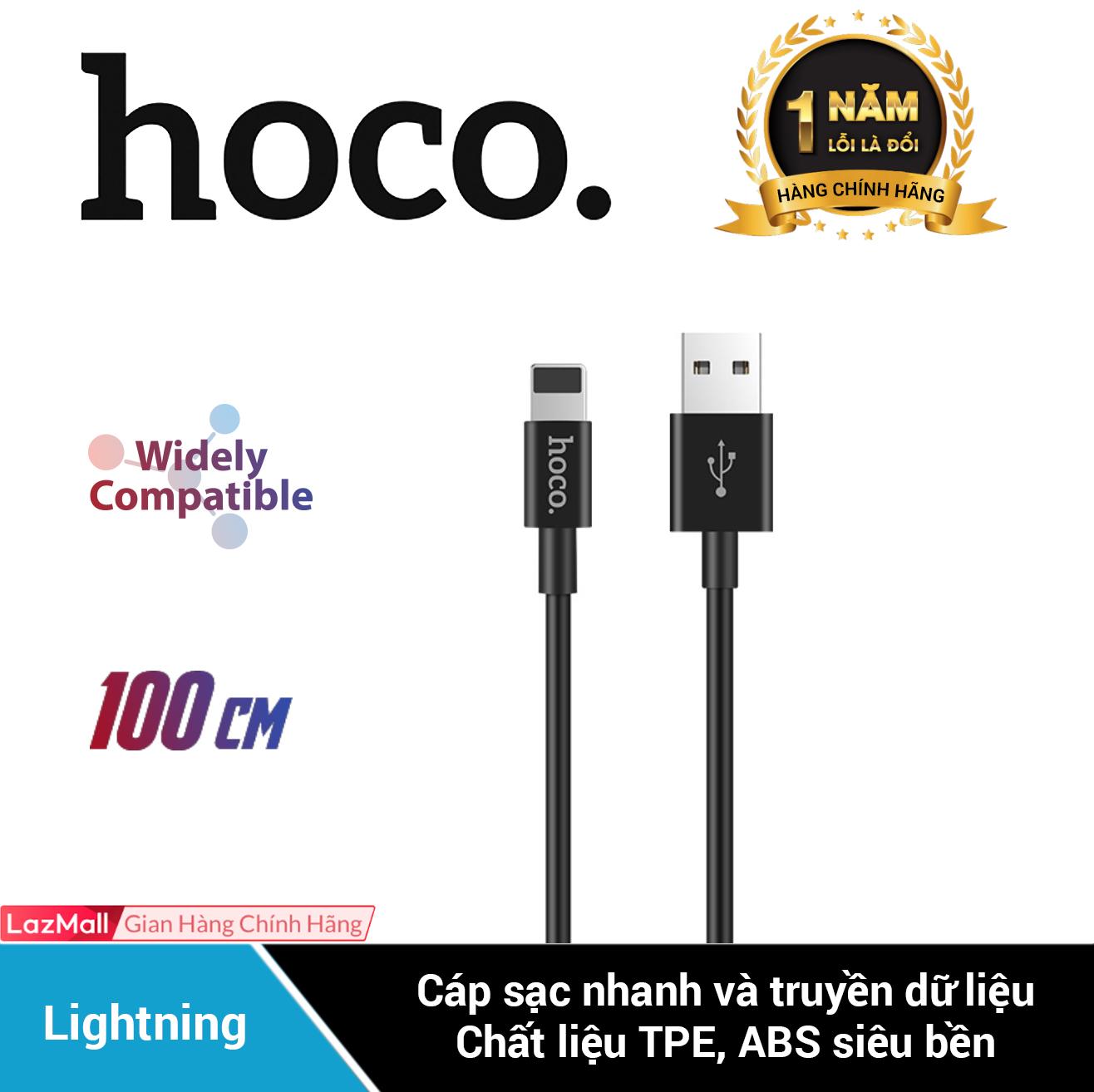 Cáp sạc và truyền dữ liệu Hoco X23 lightning dài 1m