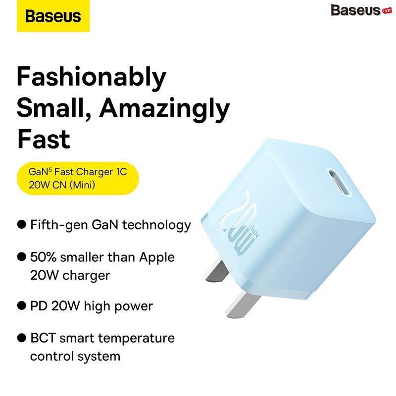 Bộ sạc nhanh 20W Baseus GaN5