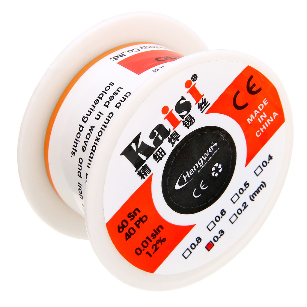 Cuộn dây thiếc hàn 0.3mm, lõi dây hút chì (1 cuộn)