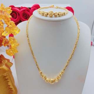 Set dây chuyền bi và lắc tay mạ vàng nữ L247 V247 Cao Cấp Namoo Jewelry thumbnail