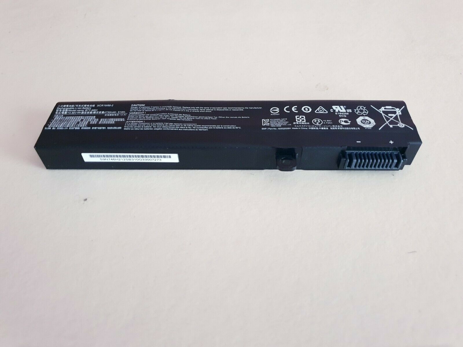 PIN LAPTOP MSI  GL72 GL62 GL63 GP62 BTY-M6H MS-16J2