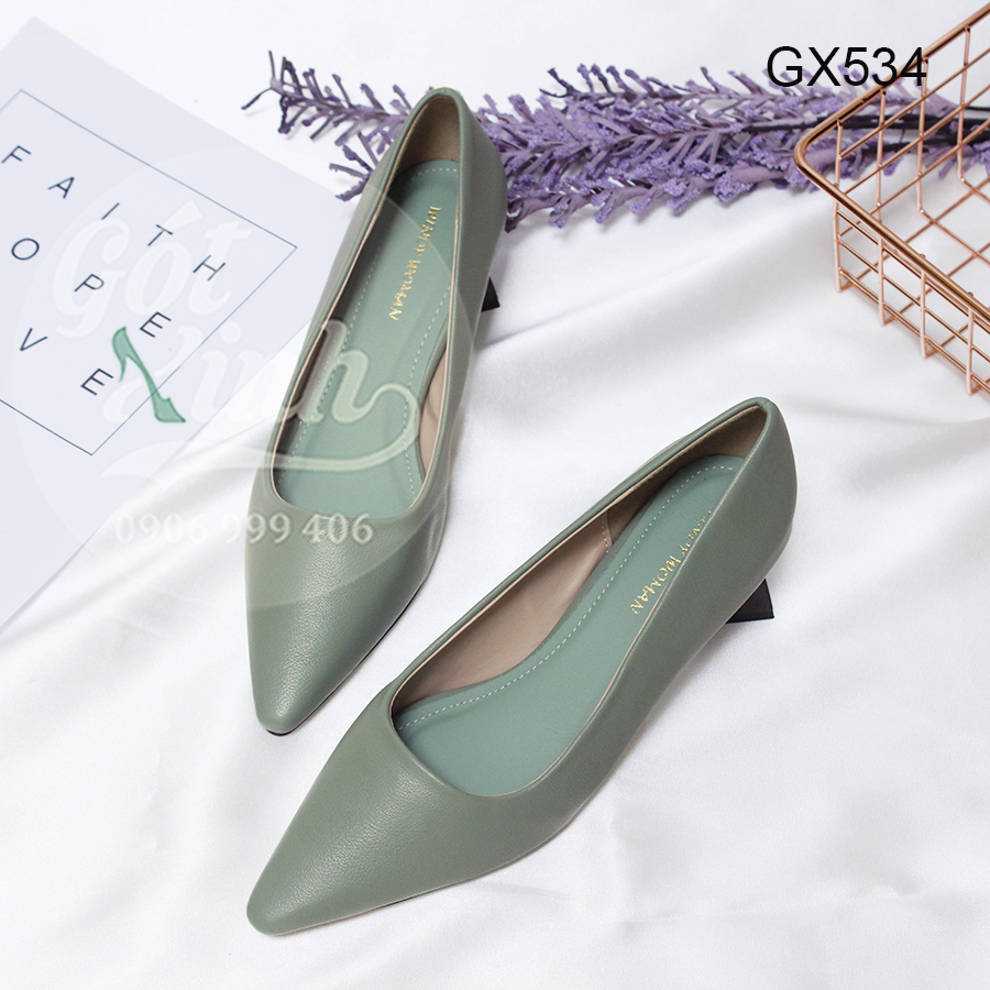 [HCM]Giày bít mũi gót vuông 3 phân - có size lớn 40 trở lên